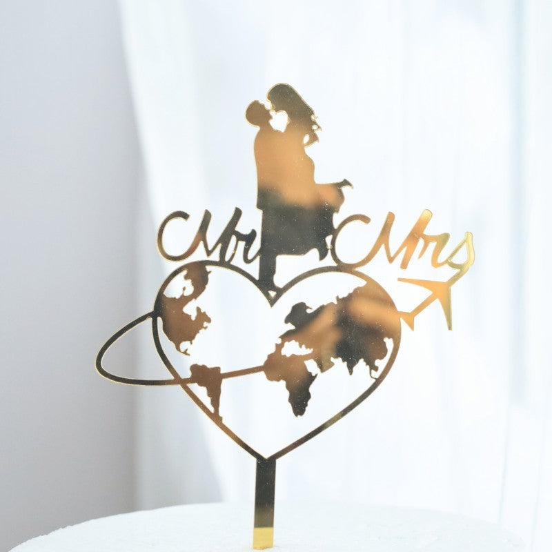 Love Wedding Proposal Acrylic Cake Insertion