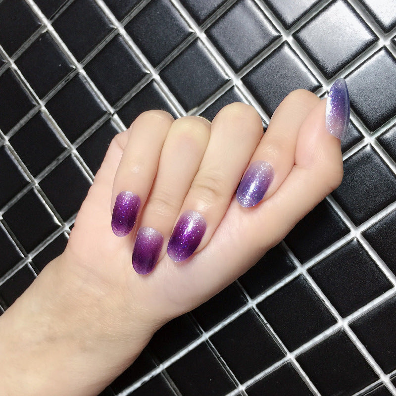 Internet Celebrity Gradient Onion Powder Little Nail Stickers