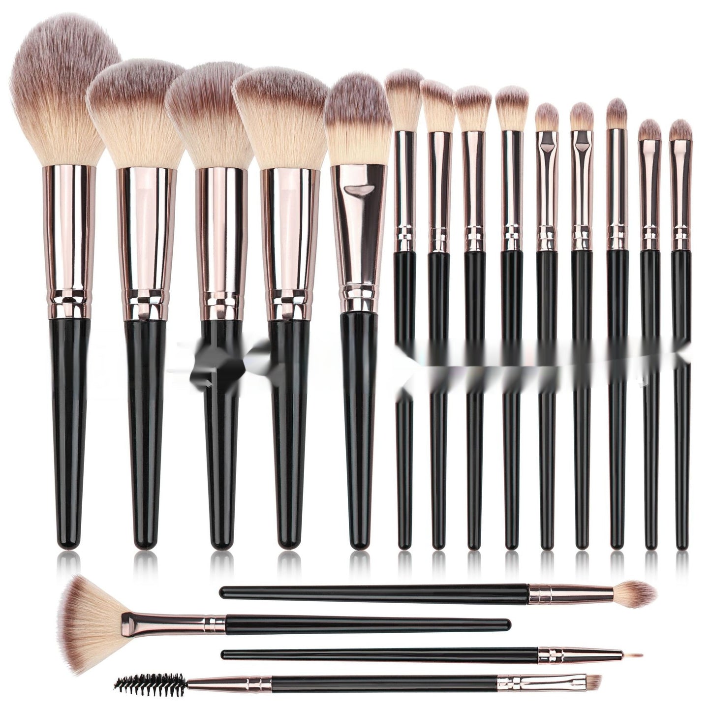 Black Makeup Brush Suit Foundation Eyeshadow Highlight