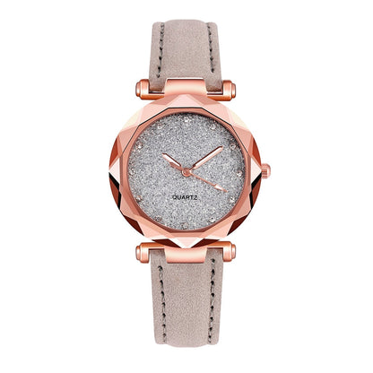 Ladies fashion Korean Rhinestone Rose Gold Quartz Watch Female