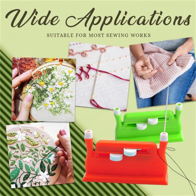 Automatischer Nadeleinfädler, Heimwerkerwerkzeug für Handnähmaschinen, automatisches Doppelfadengerät für Senioren, Haushaltszubehör