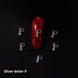 26 Letter Alloy Nail Ornament Nail Crystal