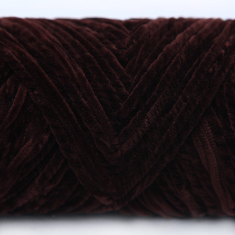 Gold Velvet Scarf Crocheted Shoes Yarn