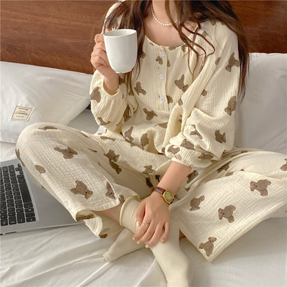 Breathable Cotton Yarn Homewear Series Pajamas Set
