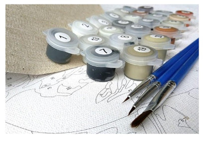 Lavender Flowers In Vase - DIY Painting By Numbers Kit