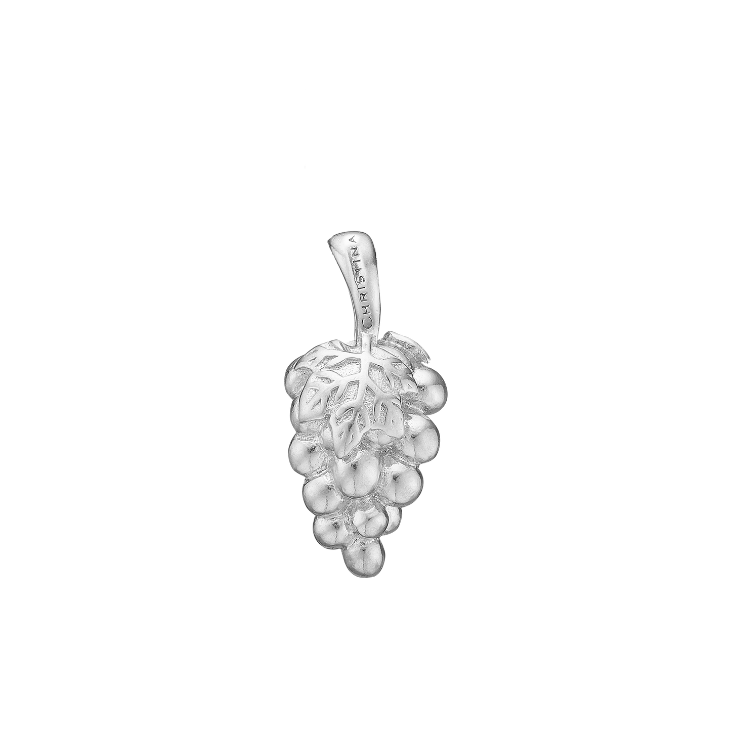 Grapes Earring Pendant - Polished Sterling Silver
