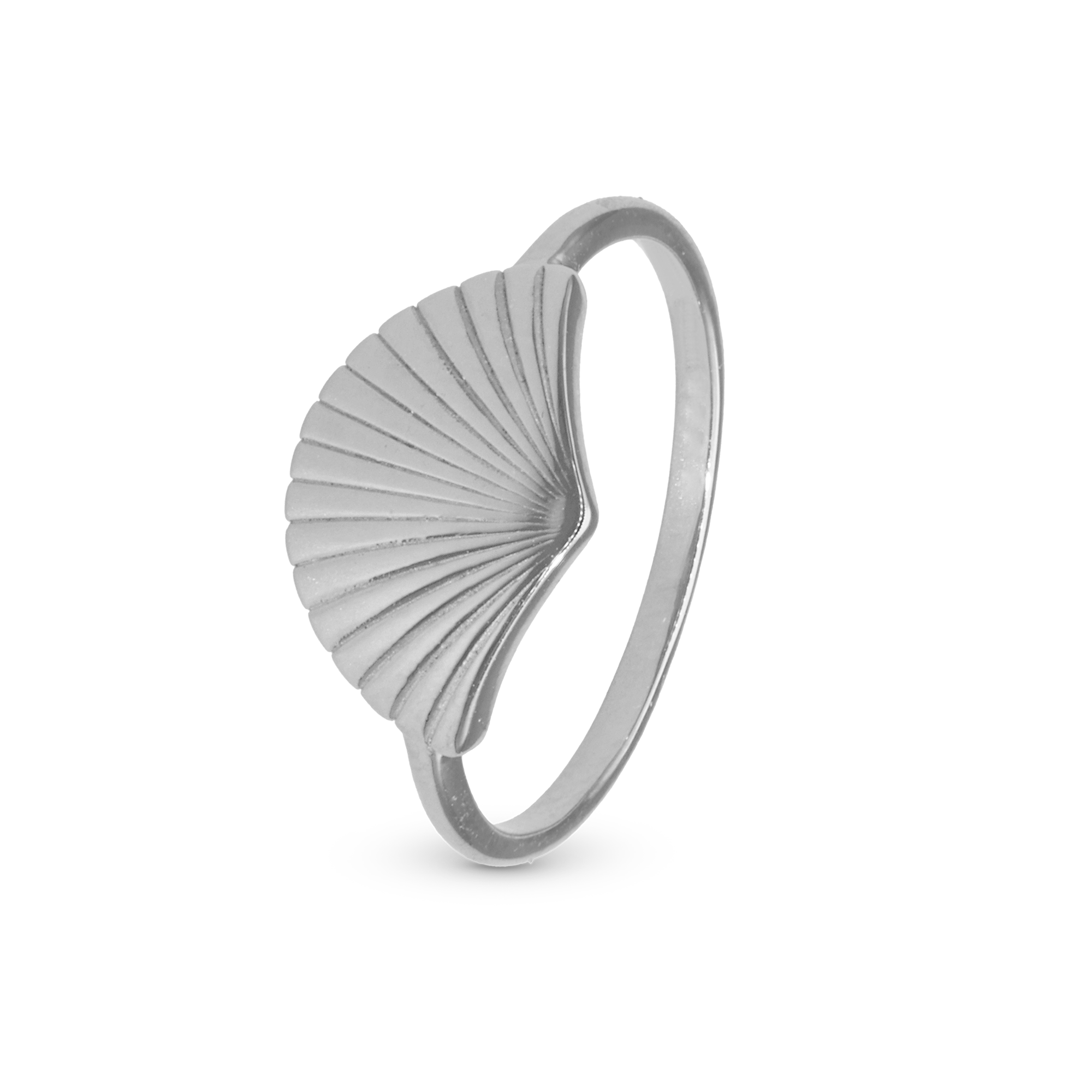 Fan Ring - Polished Sterling Silver