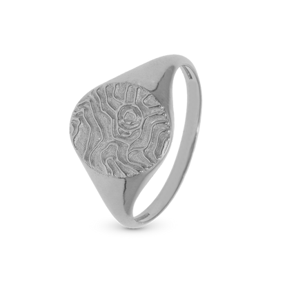 Fingerprint Ring - Polished Sterling Silver