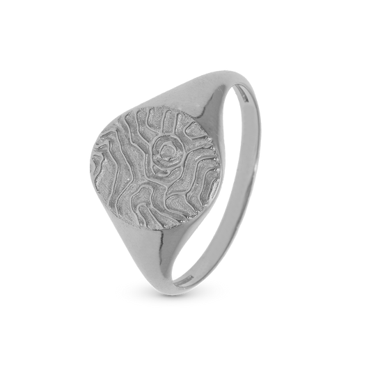 Fingerprint Ring - Polished Sterling Silver