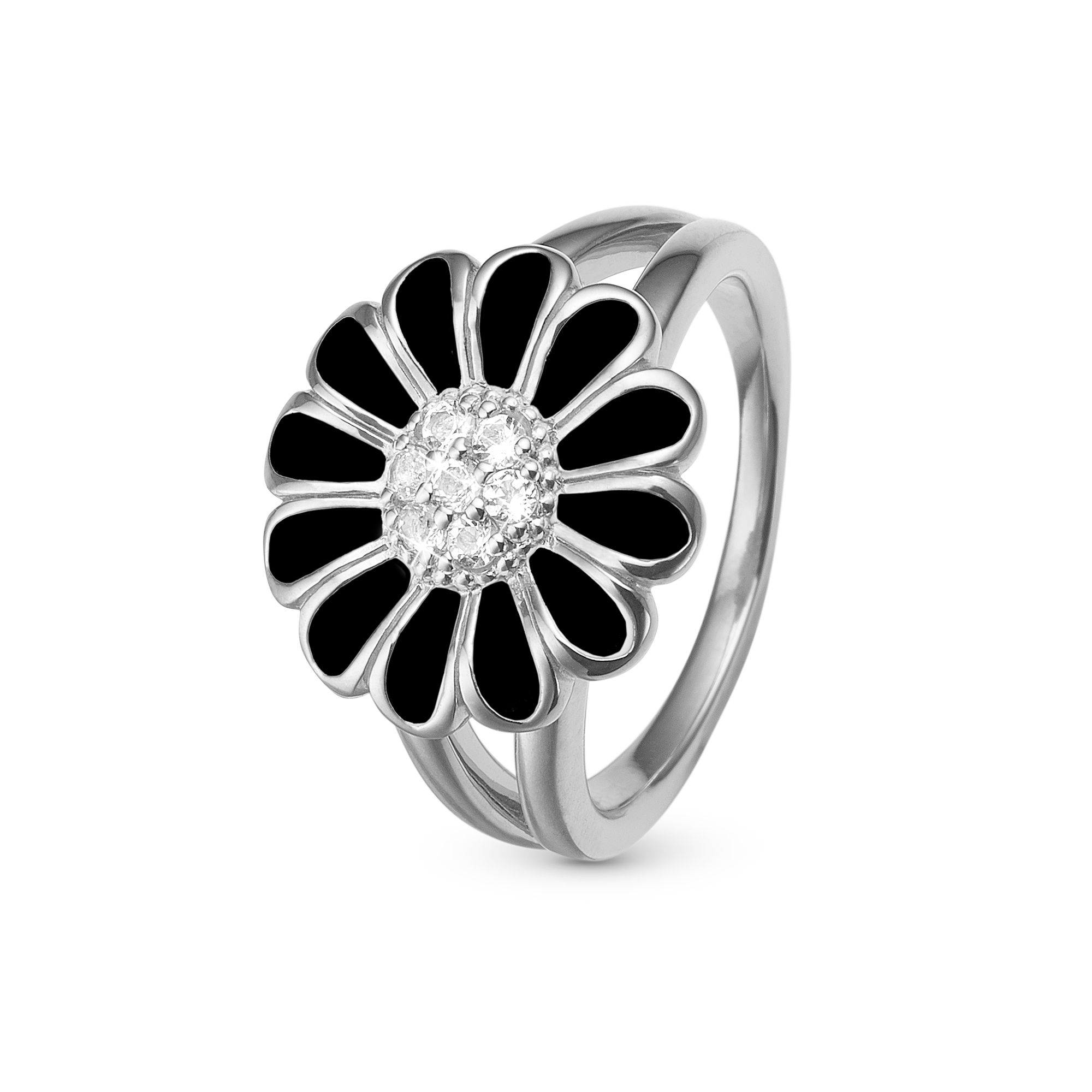 Topaz Big Black Marguerite Ringe - CHRISTINA