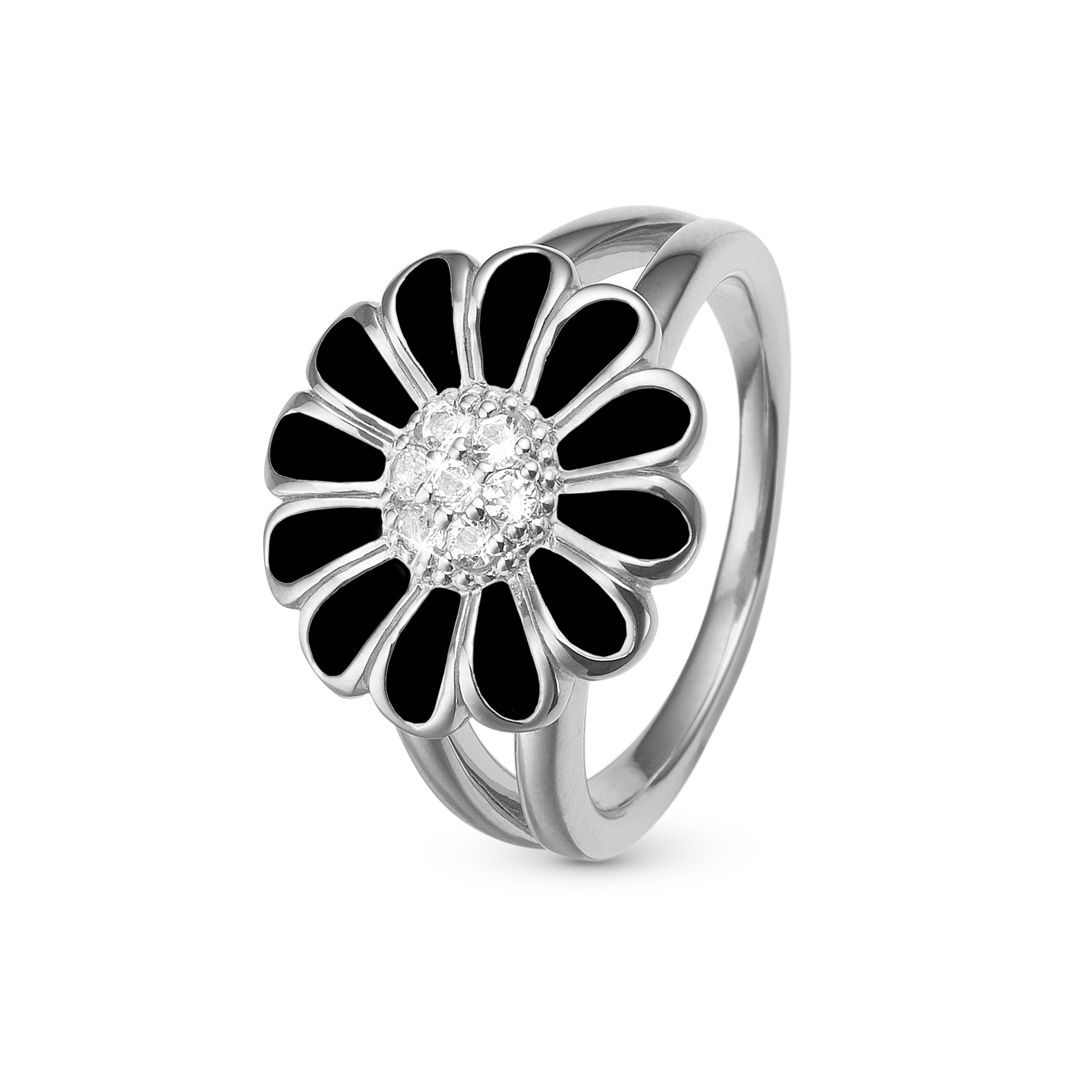 Topaz Big Black Marguerite Ringe - CHRISTINA
