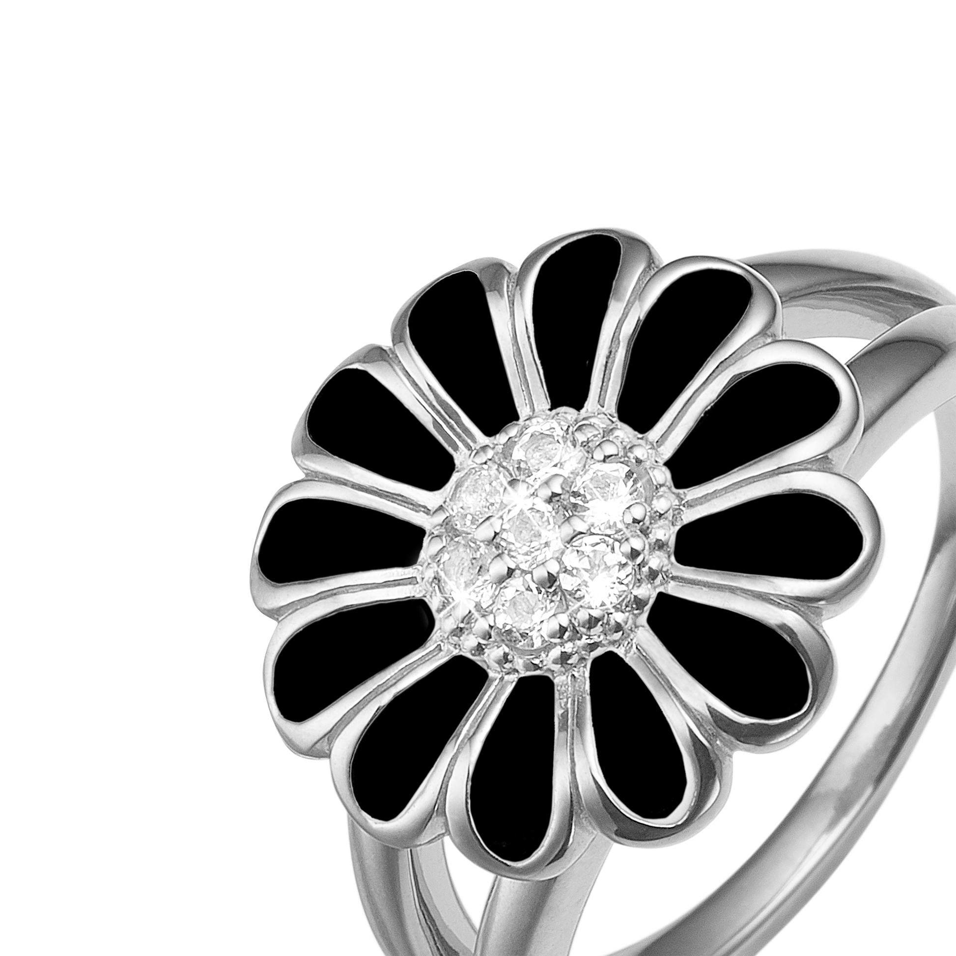 Topaz Big Black Marguerite Ringe - CHRISTINA