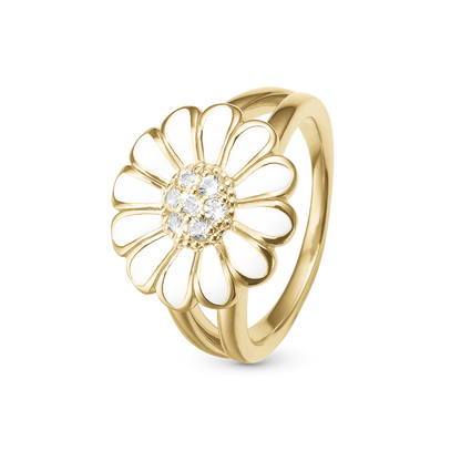 Topaz Big White Marguerite Ringe - CHRISTINA