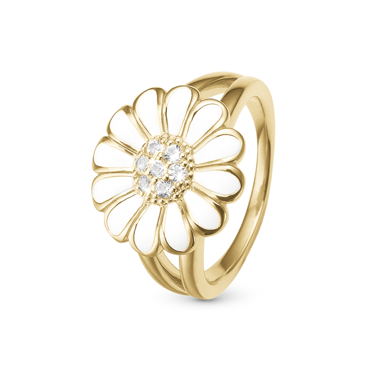 Topaz Big White Marguerite Ringe - CHRISTINA