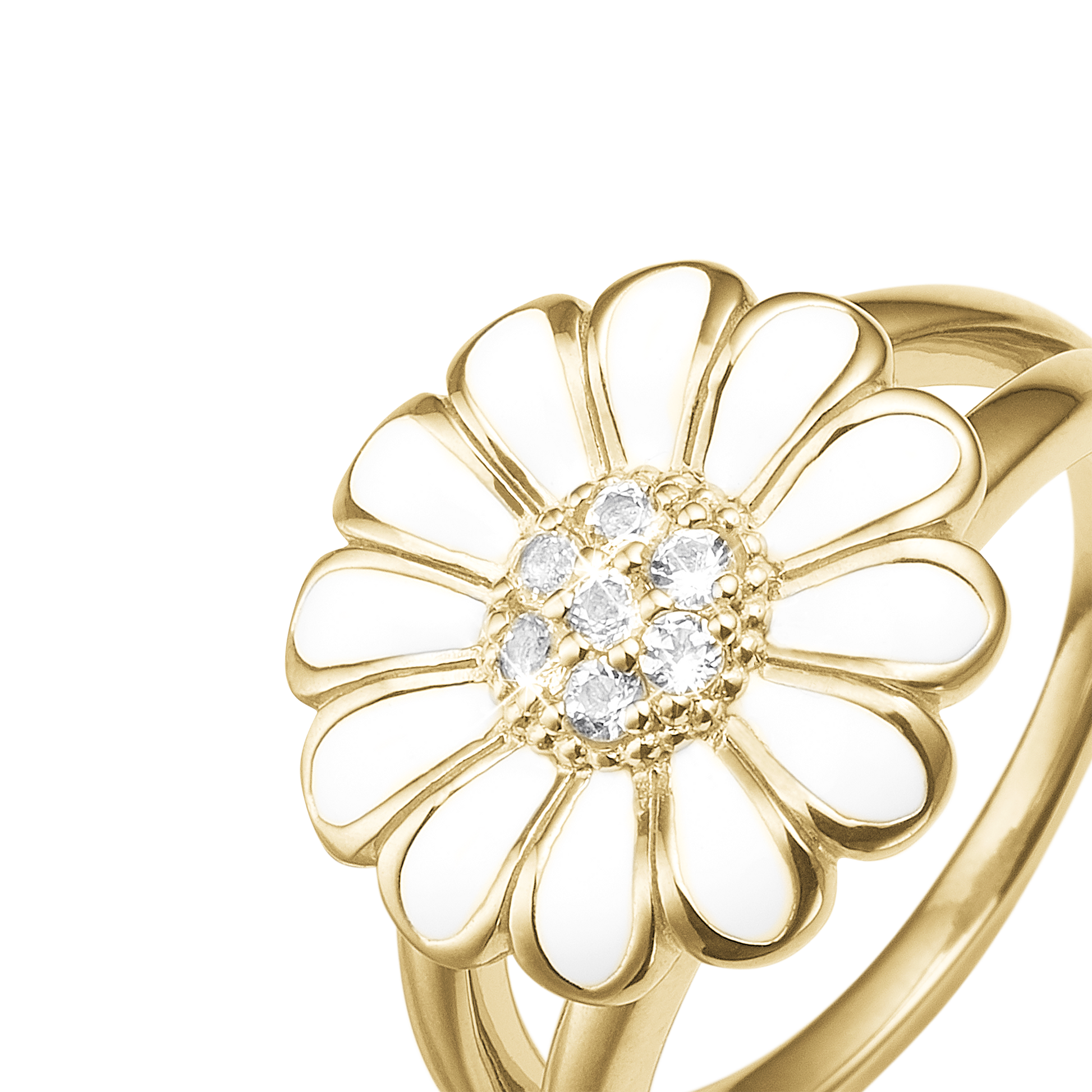 Topaz Big White Marguerite Ringe - CHRISTINA