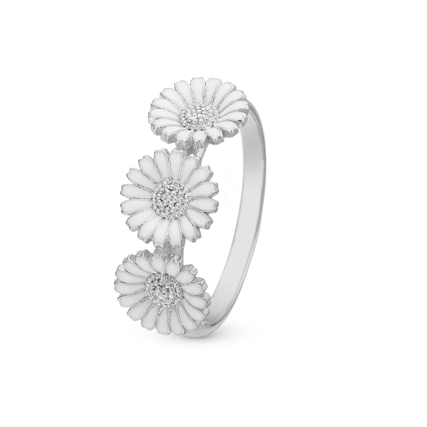 Triple Marguerite Ring - Sterling Silver