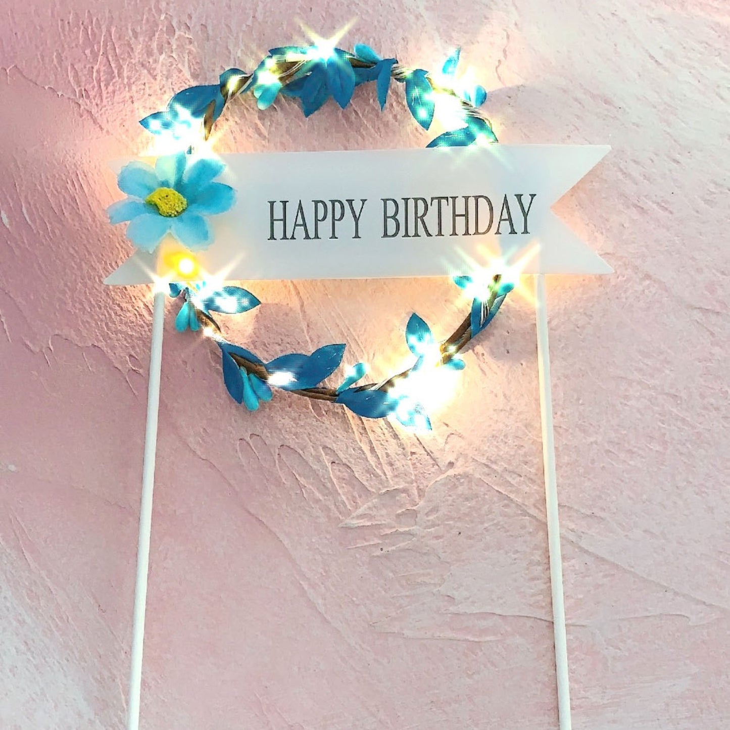 Creative Birthday Cake Round Garland Light Inserts