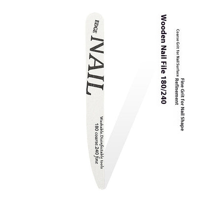 Manicure Nail File Polish Rub Pieces Nail Scissors Sponge Rub Burnishing Stick Nail Beauty Tool Set