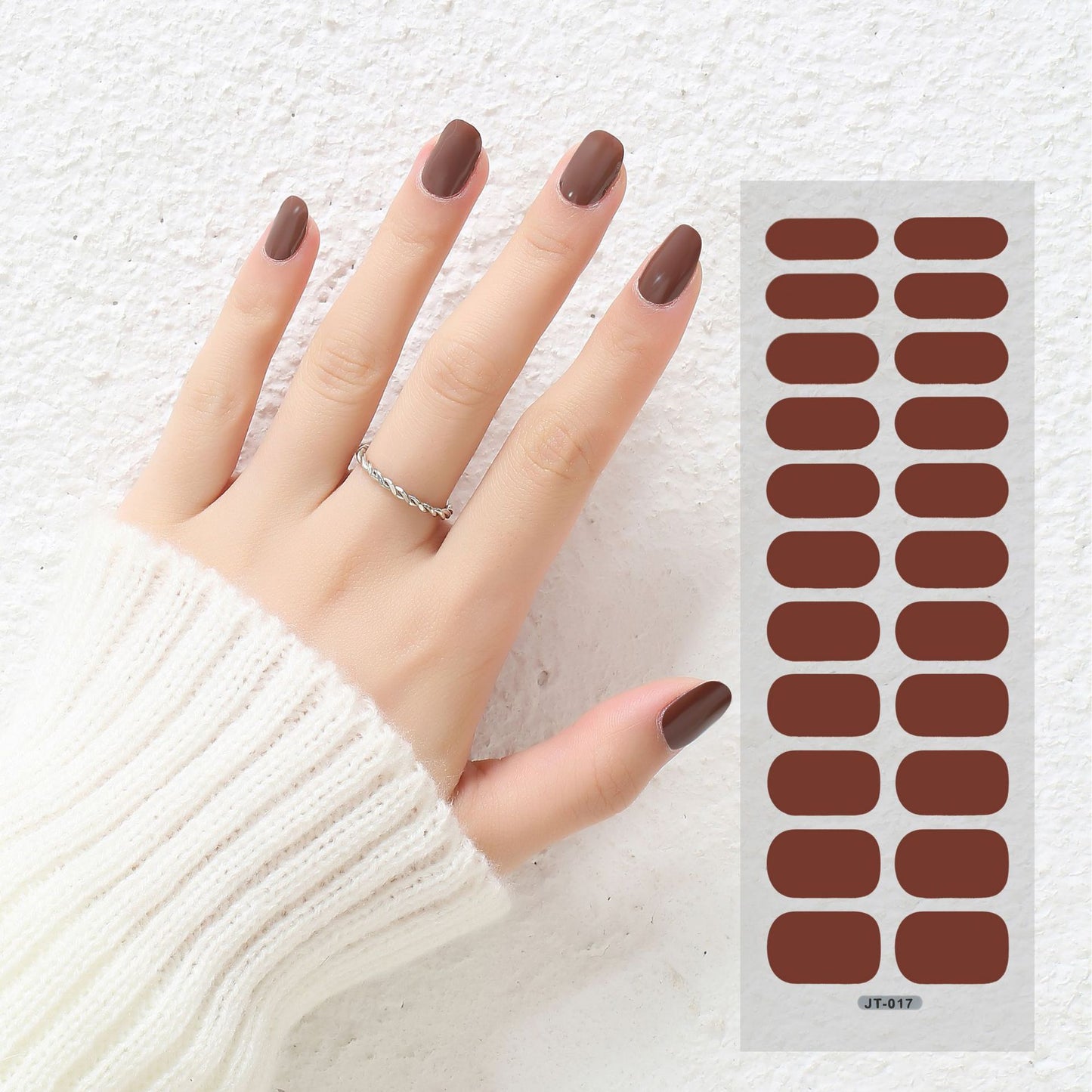 Foreign Trade Wholesale 22 Refers To Solid Color Semi-curing Gel Gel Nail Sticker Uv Phototherapy Semi-curing Nail Sticker Factory