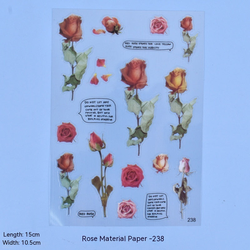 More Than Crystal Glue Flowers Material Stickers