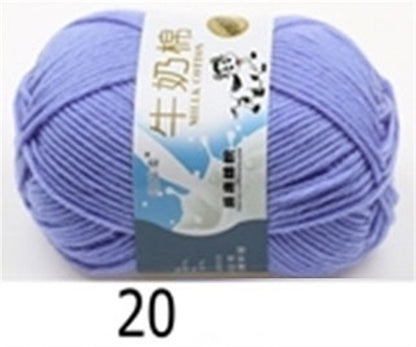 5-Strand Milk Cotton Wool Woven Medium Thickness Doll Slippers Yarn