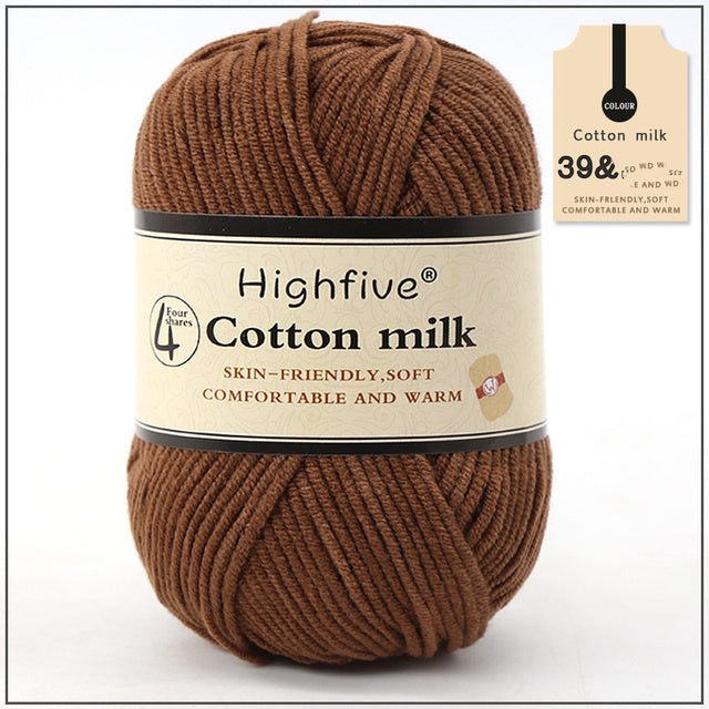 Milk Cotton Wool For Knitting Baby Crochet Yarn Wea