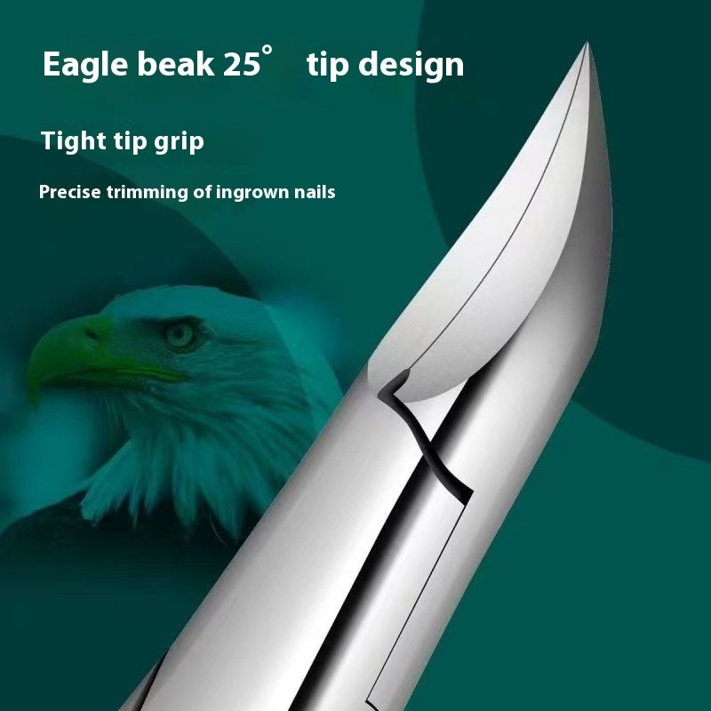 Nagelzange für eingewachsene Nägel, gebogene Nasenzange, Pediküre-Nagelhautzange, Edelstahl
