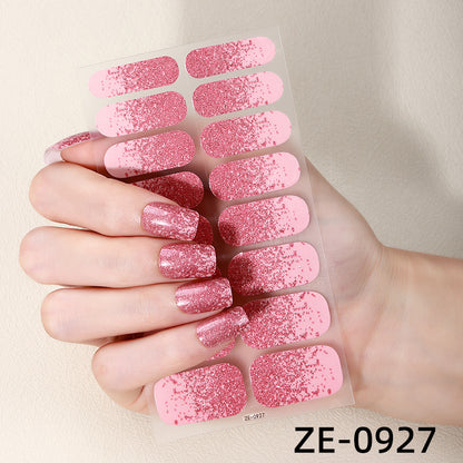 Gradient Onion Powder French Nail Applique Nail Stickers