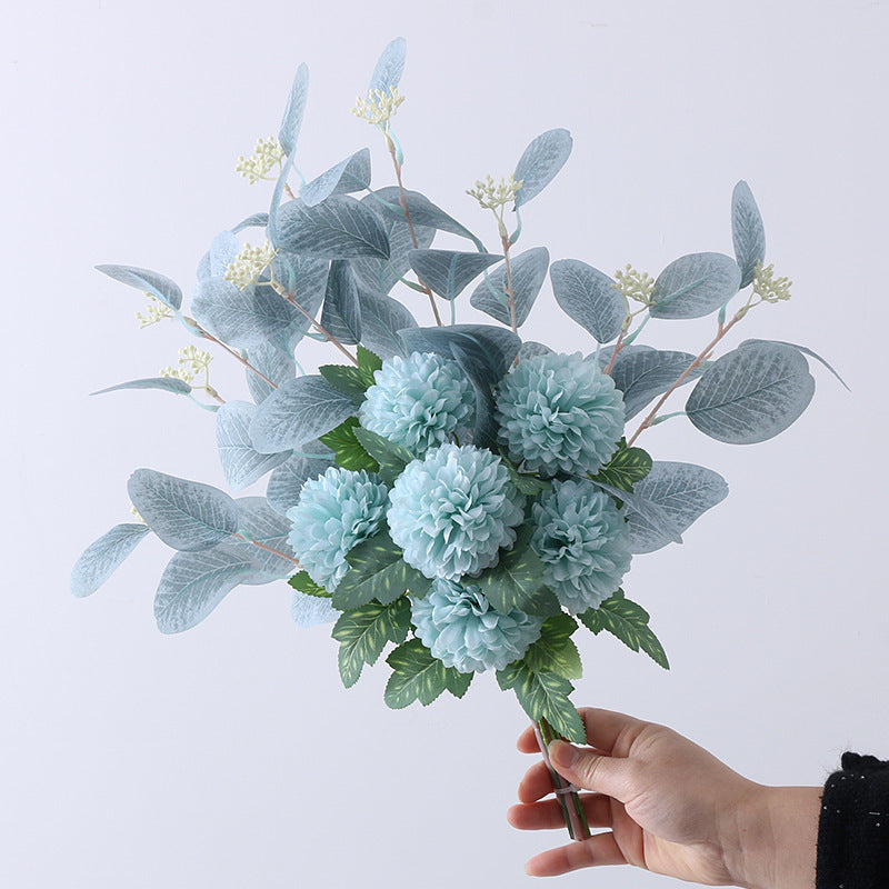 Artificial Faux Flowers Nordic Holding Ball Chrysanthemum Bouquet