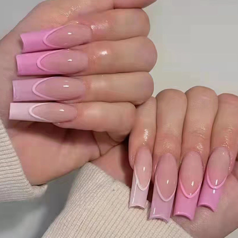 Damen-Nagelsticker in Rosa mit Farbverlauf