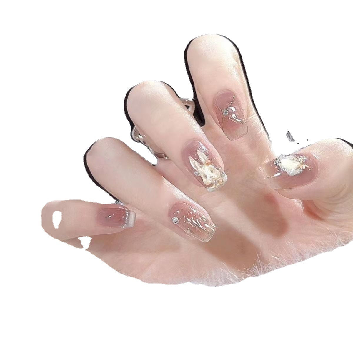 Handgefertigte Maniküre, künstliche Nägel, Nagelflicken
