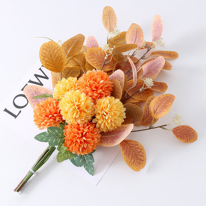 Artificial Faux Flowers Nordic Holding Ball Chrysanthemum Bouquet