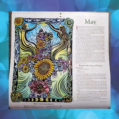 Coated Paper Witch Calendar Home Wall Calendar Decoration