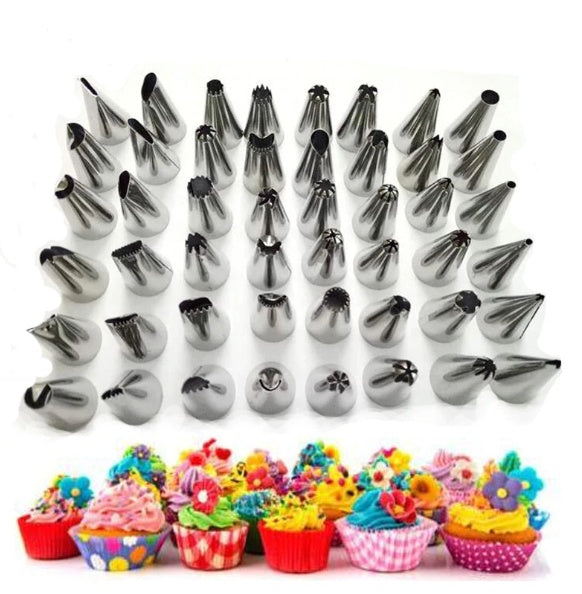 48 Edelstahl-Dekoriermundstück 