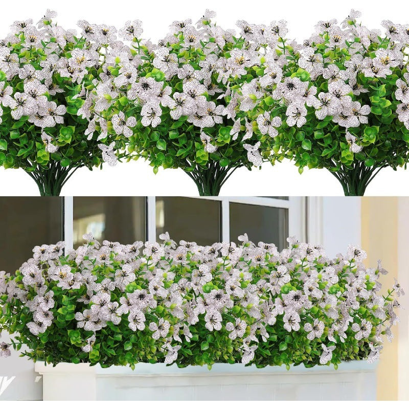 Artificial Flowers Eucalyptus Fake Flower Violet Home Porch
