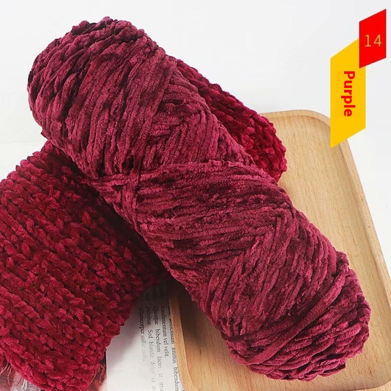 Chenille Gold Velvet Thick Knitting Wool Yarn Ball Scarf Sweater Doll Woven Material Kit