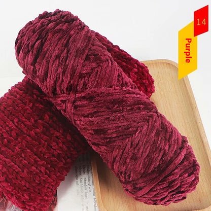 Chenille Gold Velvet Thick Knitting Wool Yarn Ball Scarf Sweater Doll Woven Material Kit