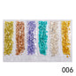 Nail Supplies, Diamond Glass Fragments, Gold And Silver Broken Glass Nails