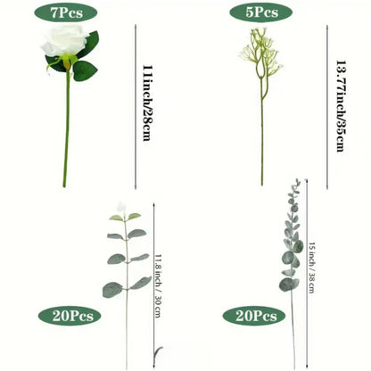 Cross-border Artificial Flower Wholesale Handmade Flowers Wedding Wedding Bride Bridal Bouquet Diy Bouquet Home Dress Up Flower Arrangement