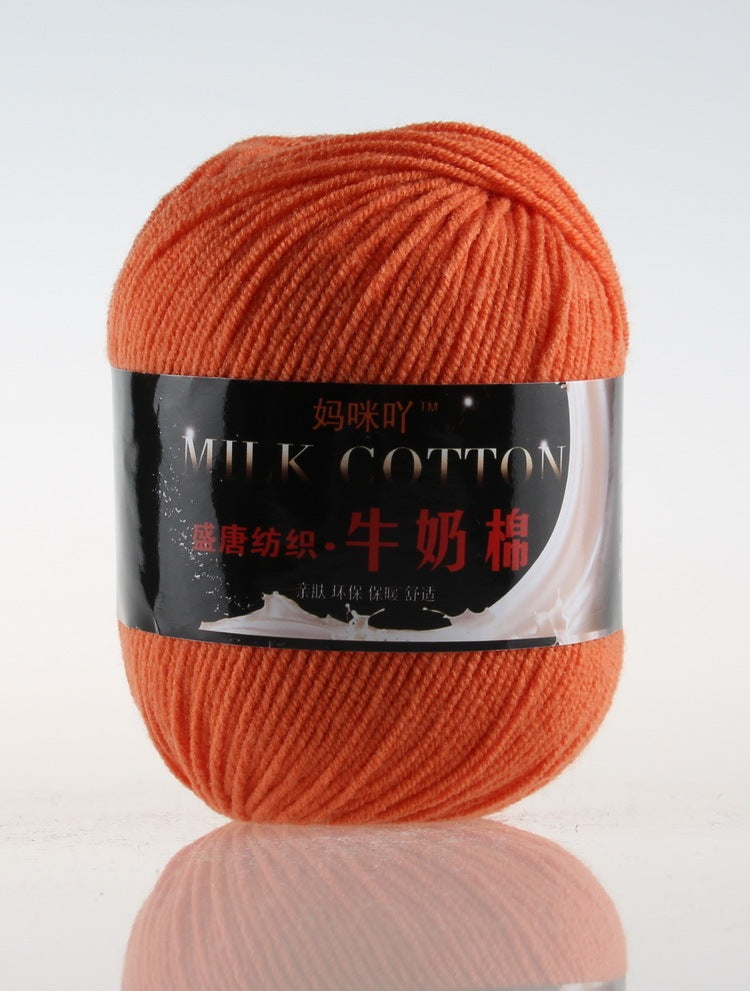 3-Strand Milk Cotton Wool DIY Doll Sweater Scarf Hat Cotton Yarn
