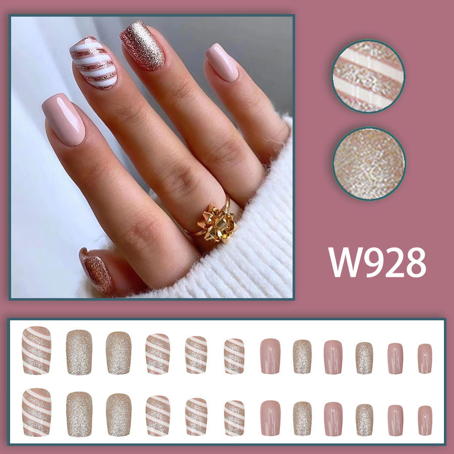 Elegante Champagner-Hellweiße Noble Twill Maniküre