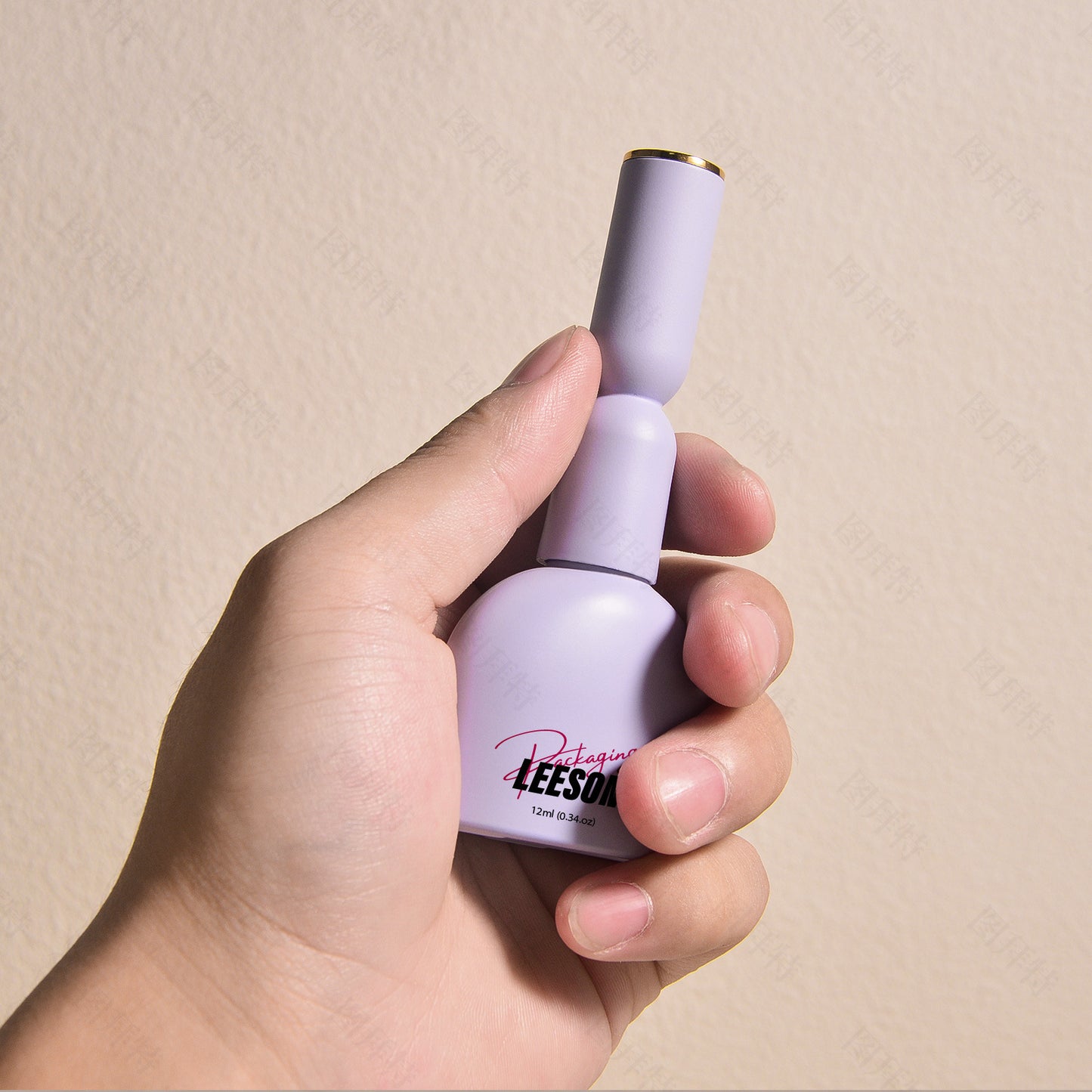 Light-proof Glass Nail Polish Bottle Bottle With Brush Electroplating Nail Polish Cover