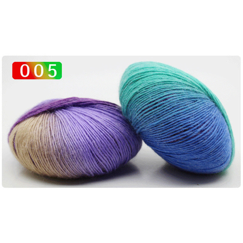 Section Dyed Rainbow Wool Yarn