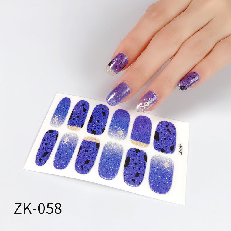 Internet Celebrity Gradient Onion Powder Little Nail Stickers