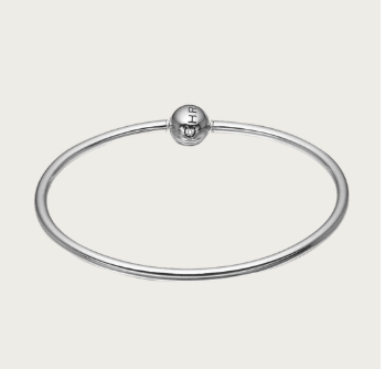 Bangles Bracelet Sterling Silver Charms 4 mm