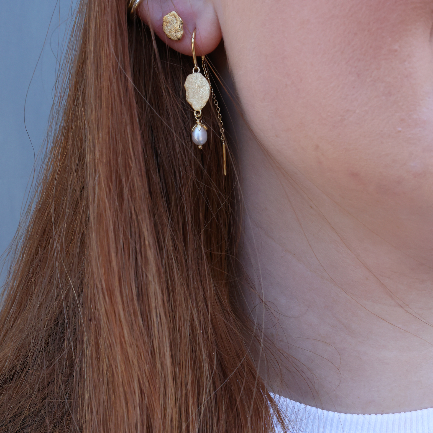 Sparkling Life Stud Earrings - Glitrende Gold Plated Sterling Silver