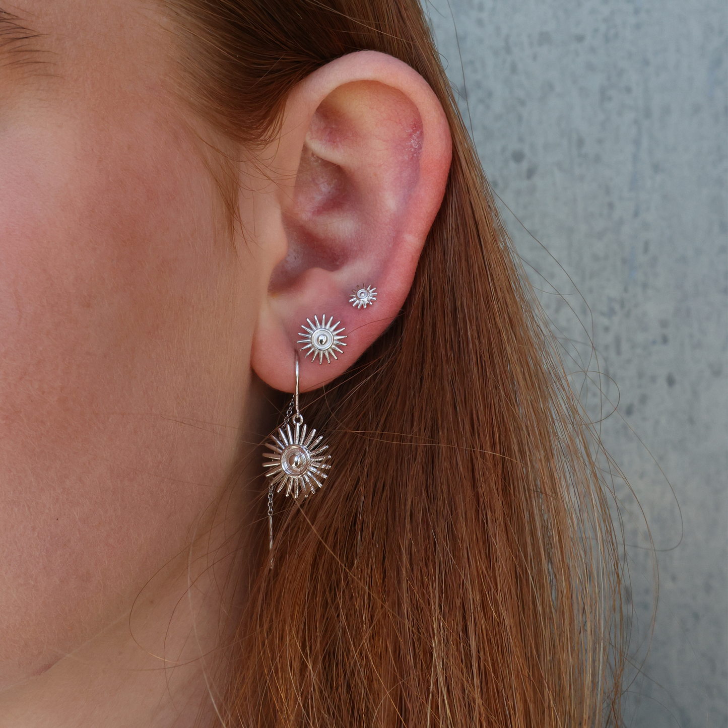 Sunshine Dangle Earring - Polished Sterling Silver