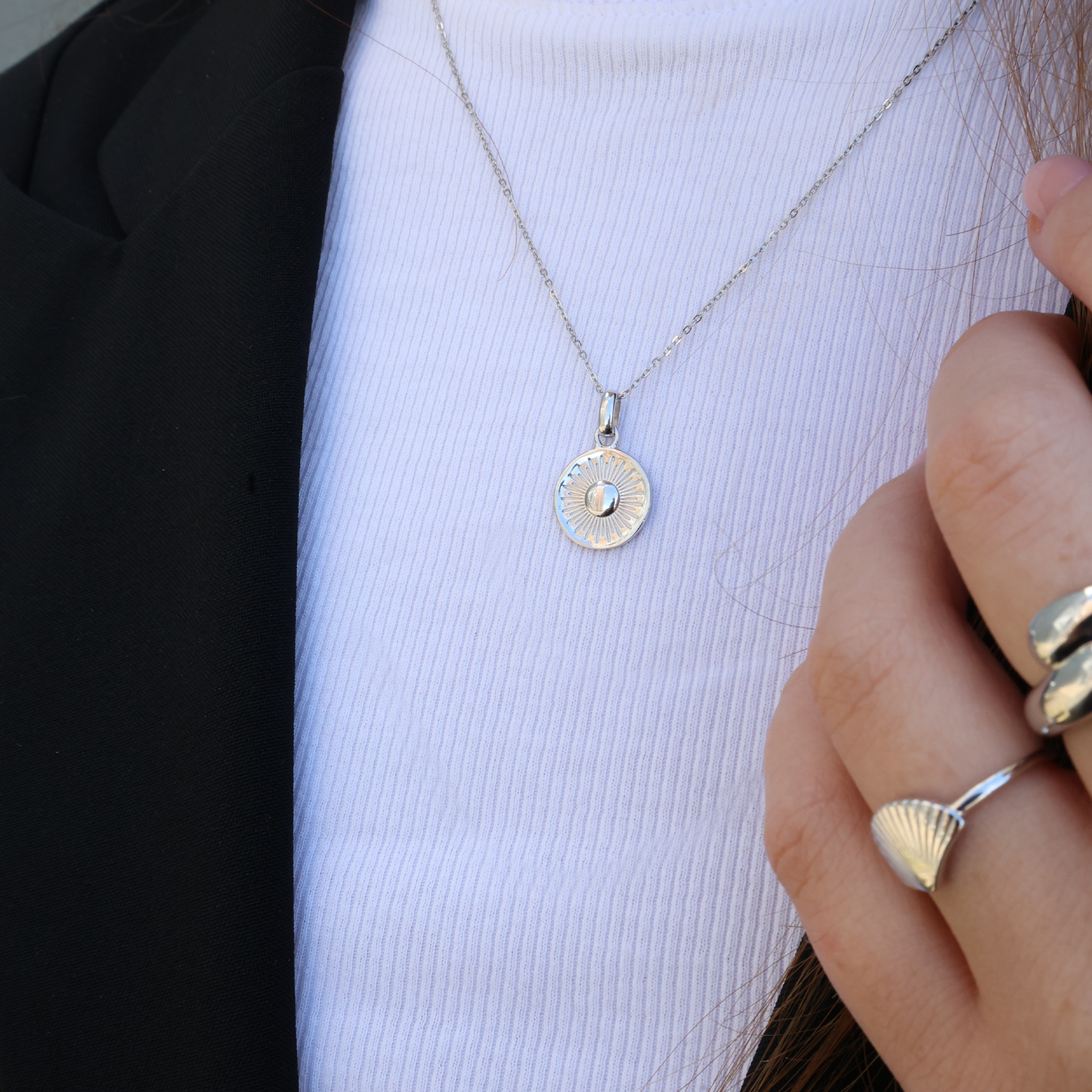 Fan Ring - Polished Sterling Silver