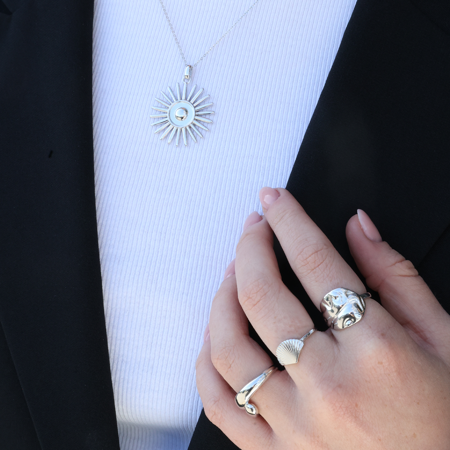 Wavy Ring - Polished Sterling Silver