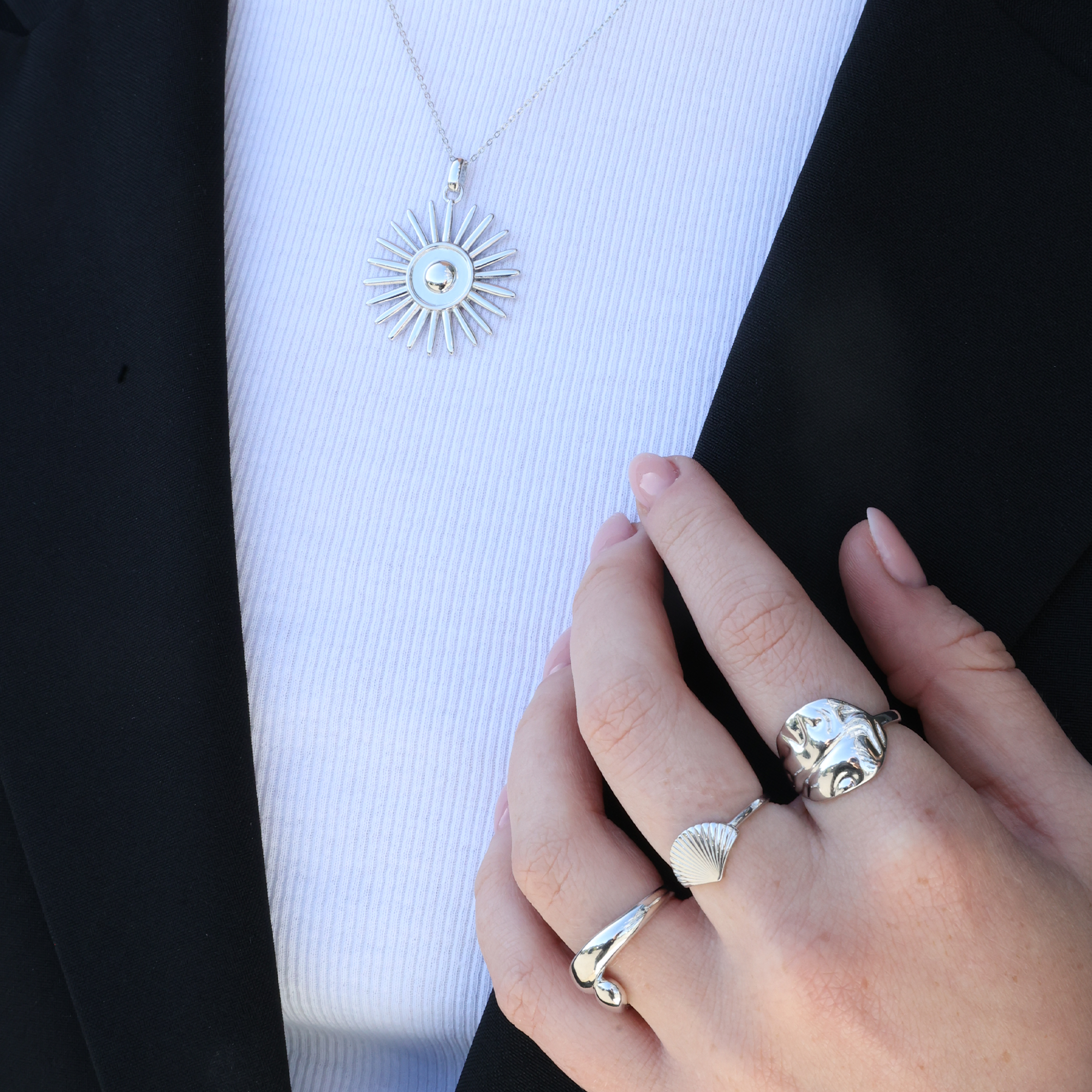Wavy Ring - Polished Sterling Silver